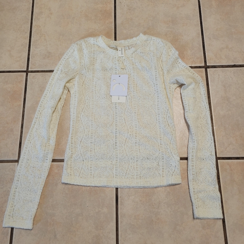 Commense Cream Long Sleeve Women's Top
